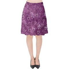 Background Purple Love Velvet High Waist Skirt by nateshop