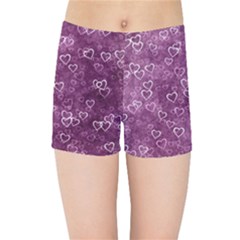 Background Purple Love Kids  Sports Shorts by nateshop