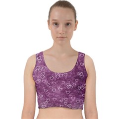 Background Purple Love Velvet Racer Back Crop Top by nateshop