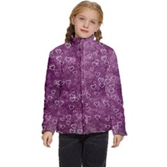 Background Purple Love Kids  Puffer Bubble Jacket Coat