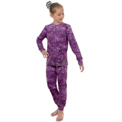 Background Purple Love Kids  Long Sleeve Set  by nateshop