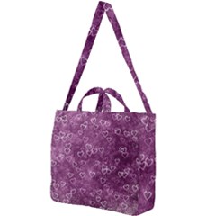 Background Purple Love Square Shoulder Tote Bag by nateshop