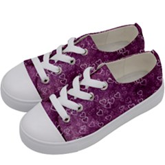 Background Purple Love Kids  Low Top Canvas Sneakers by nateshop