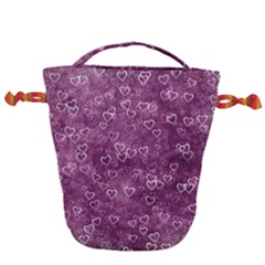 Background Purple Love Drawstring Bucket Bag by nateshop