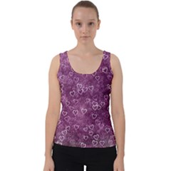 Background Purple Love Velvet Tank Top