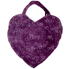 Background Purple Love Giant Heart Shaped Tote by nateshop