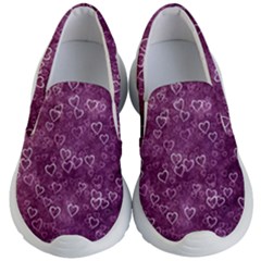 Background Purple Love Kids Lightweight Slip Ons by nateshop