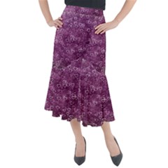 Background Purple Love Midi Mermaid Skirt by nateshop