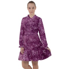 Background Purple Love All Frills Chiffon Dress by nateshop