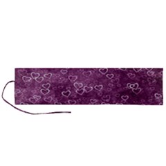 Background Purple Love Roll Up Canvas Pencil Holder (l) by nateshop