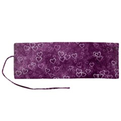 Background Purple Love Roll Up Canvas Pencil Holder (m) by nateshop