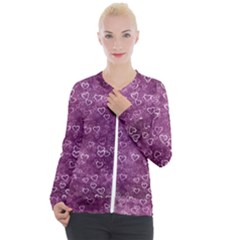 Background Purple Love Casual Zip Up Jacket by nateshop