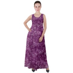 Background Purple Love Empire Waist Velour Maxi Dress by nateshop