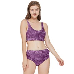 Background Purple Love Frilly Bikini Set by nateshop