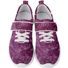 Background Purple Love Men s Velcro Strap Shoes by nateshop