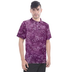 Background Purple Love Men s Polo Tee