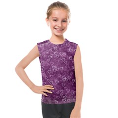 Background Purple Love Kids  Mesh Tank Top by nateshop