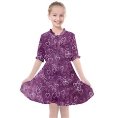 Background Purple Love Kids  All Frills Chiffon Dress by nateshop