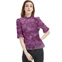 Background Purple Love Frill Neck Blouse View1