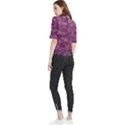 Background Purple Love Frill Neck Blouse View2