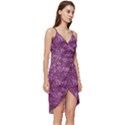 Background Purple Love Wrap Frill Dress View3