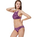 Background Purple Love Banded Triangle Bikini Set View2