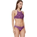 Background Purple Love Banded Triangle Bikini Set View3