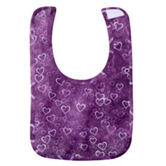 Background Purple Love Baby Bib by nateshop