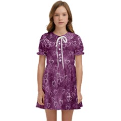 Background Purple Love Kids  Sweet Collar Dress