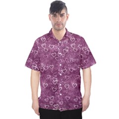 Background Purple Love Men s Hawaii Shirt