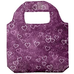 Background Purple Love Foldable Grocery Recycle Bag