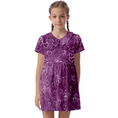 Background Purple Love Kids  Asymmetric Collar Dress by nateshop