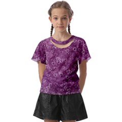 Background Purple Love Kids  Front Cut Tee by nateshop