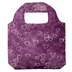 Background Purple Love Premium Foldable Grocery Recycle Bag