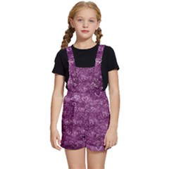 Background Purple Love Kids  Short Overalls by nateshop