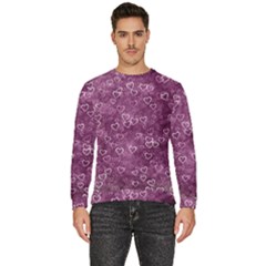 Background Purple Love Men s Fleece Sweatshirt