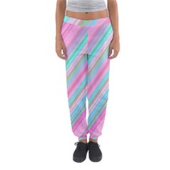 Background-lines Pink Women s Jogger Sweatpants by nateshop