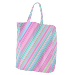 Background-lines Pink Giant Grocery Tote by nateshop