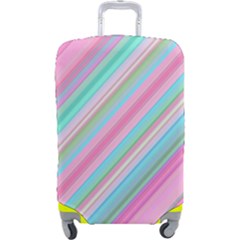 Background-lines Pink Luggage Cover (large) by nateshop