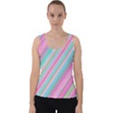 Background-lines Pink Velvet Tank Top View1