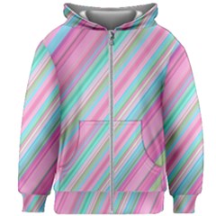 Background-lines Pink Kids  Zipper Hoodie Without Drawstring by nateshop