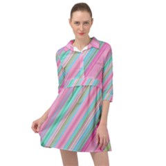 Background-lines Pink Mini Skater Shirt Dress by nateshop