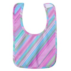 Background-lines Pink Baby Bib