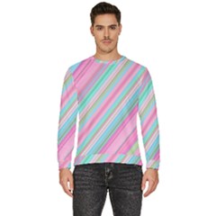 Background-lines Pink Men s Fleece Sweatshirt