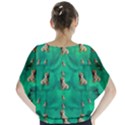 Happy Small Dogs In Calm In The Big Blooming Forest Batwing Chiffon Blouse View2