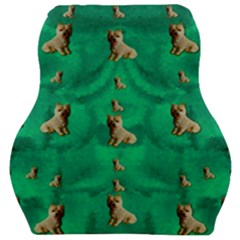 Happy Small Dogs In Calm In The Big Blooming Forest Car Seat Velour Cushion  by pepitasart