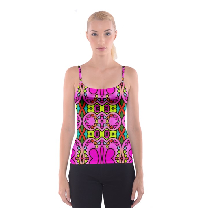 Abstract-karakkter Spaghetti Strap Top