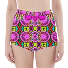 Abstract-karakkter High-waisted Bikini Bottoms by nateshop