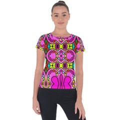 Abstract-karakkter Short Sleeve Sports Top  by nateshop