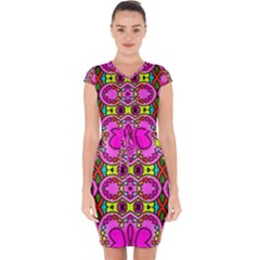 Abstract-karakkter Capsleeve Drawstring Dress  by nateshop